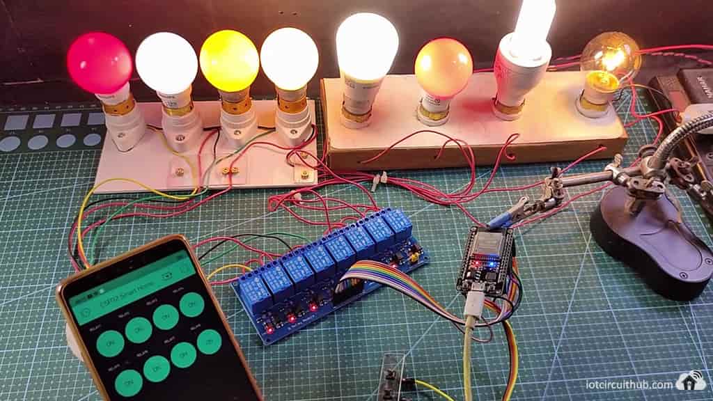 ESP32 home automation with Blynk app