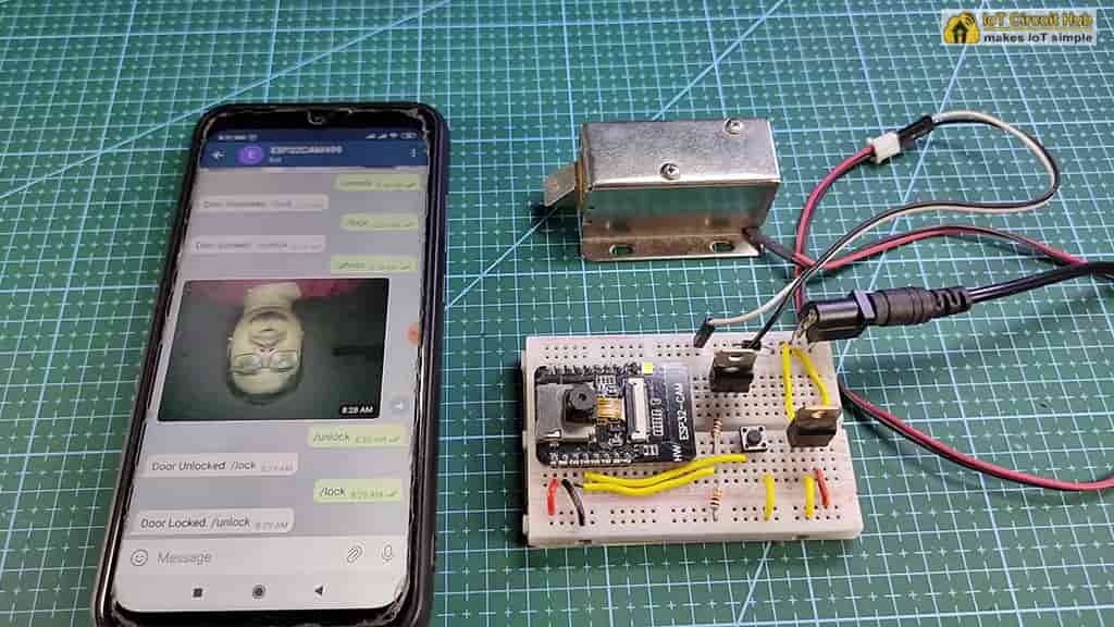 ESP32CAM telegram wifi door lock