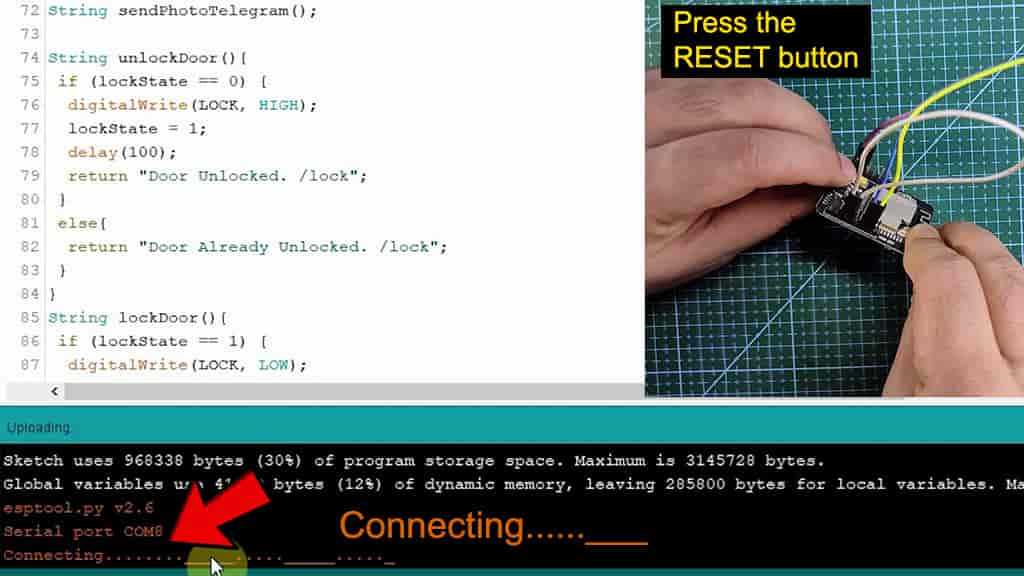 programming the ESP32CAM