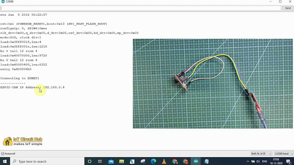 Checking the ESP32CAM IP