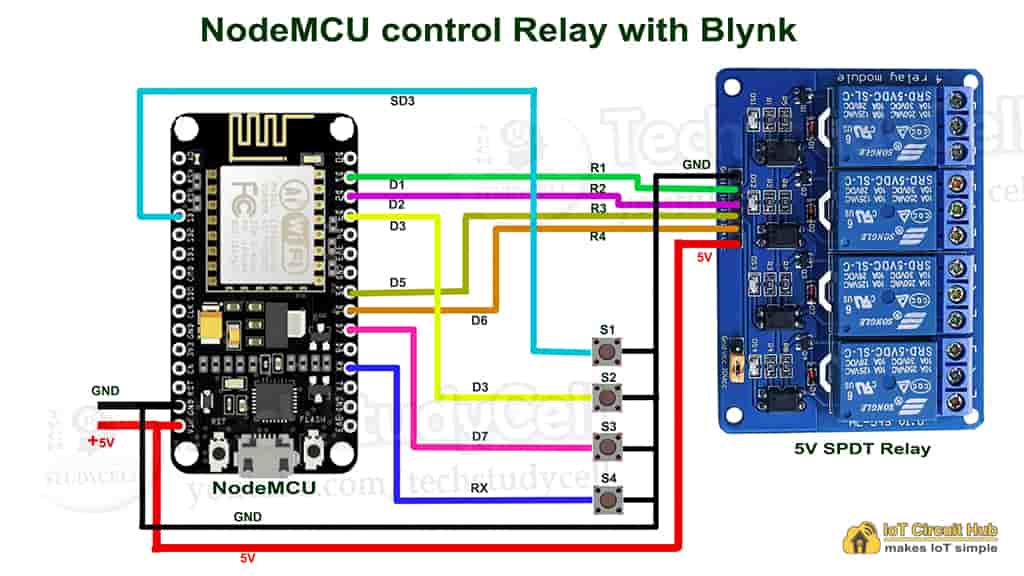 NodeMCU ESP8266 project circuit