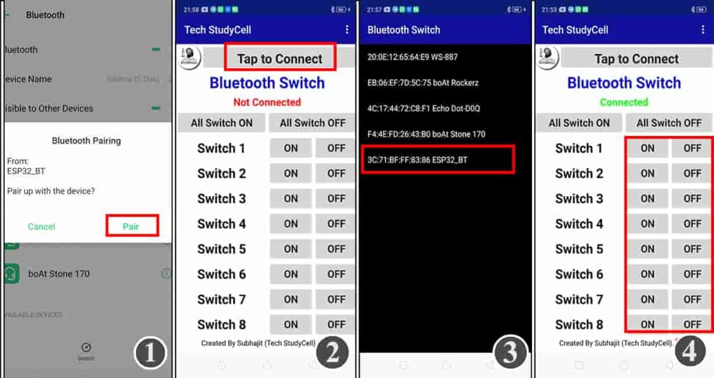 Connect the ESP32 with Bluetooth