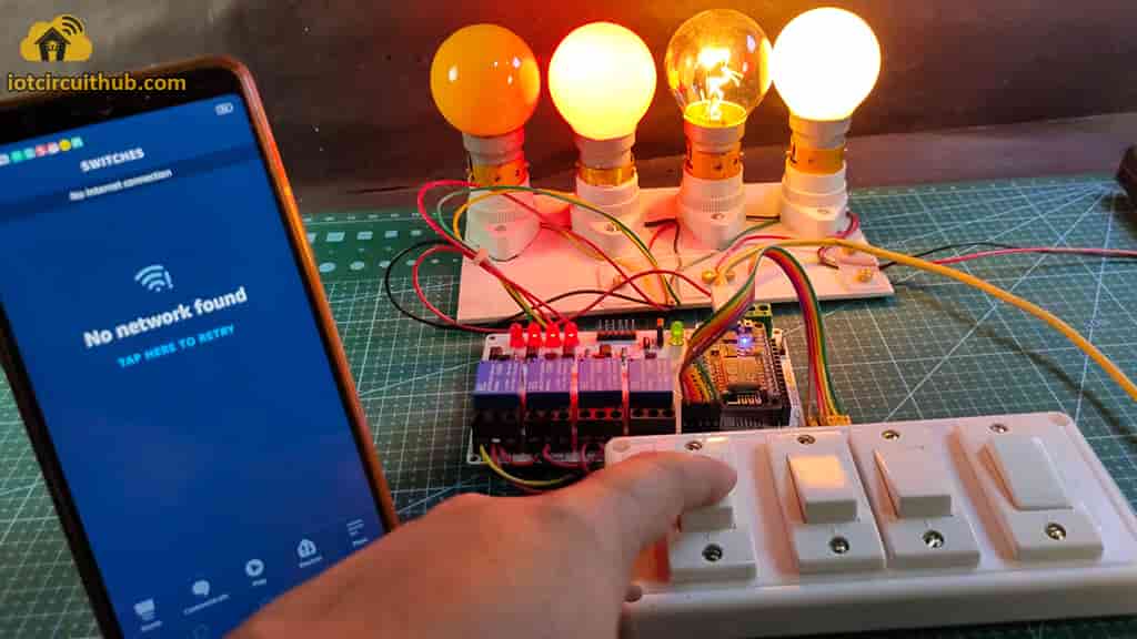 Controlling the relays with the switches