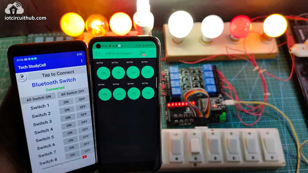 ESP32 WiFi Bluetooth control relays