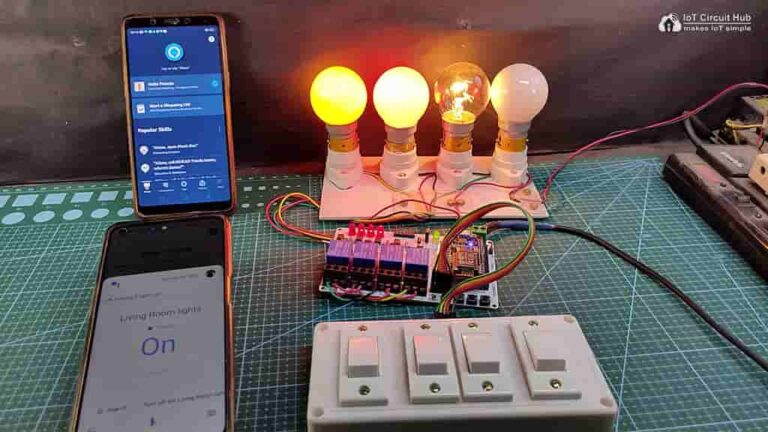 Smart Home with Google Assistant & Alexa using NodeMCU ESP8266