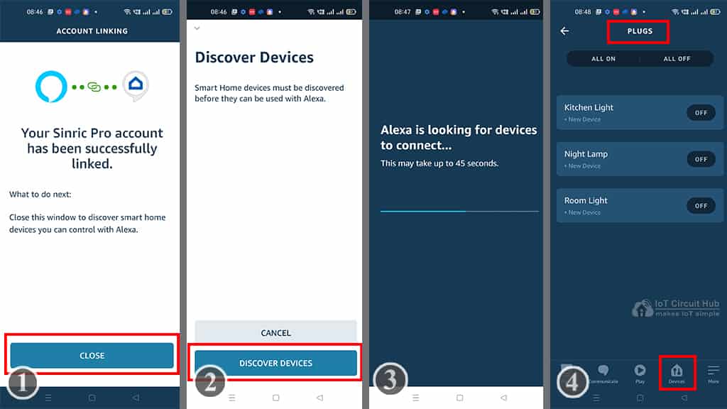 Add Devices in Alexa App