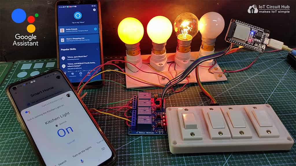 ESP32 Control Relays with Google Assistant