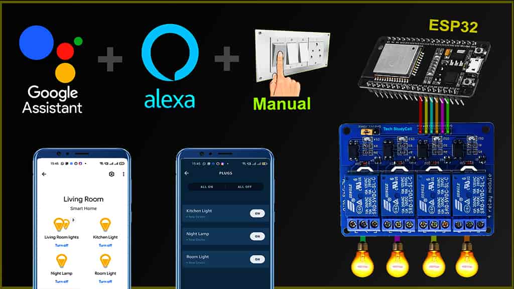 Read more about the article IoT based projects using ESP32 with Google Home & Alexa