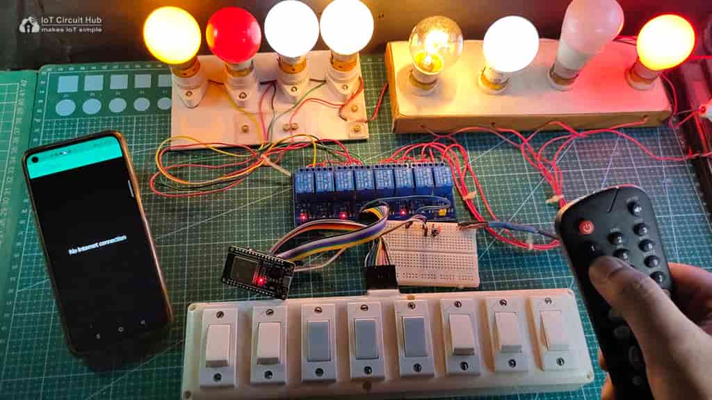 Control Relay with IR Remote without internet