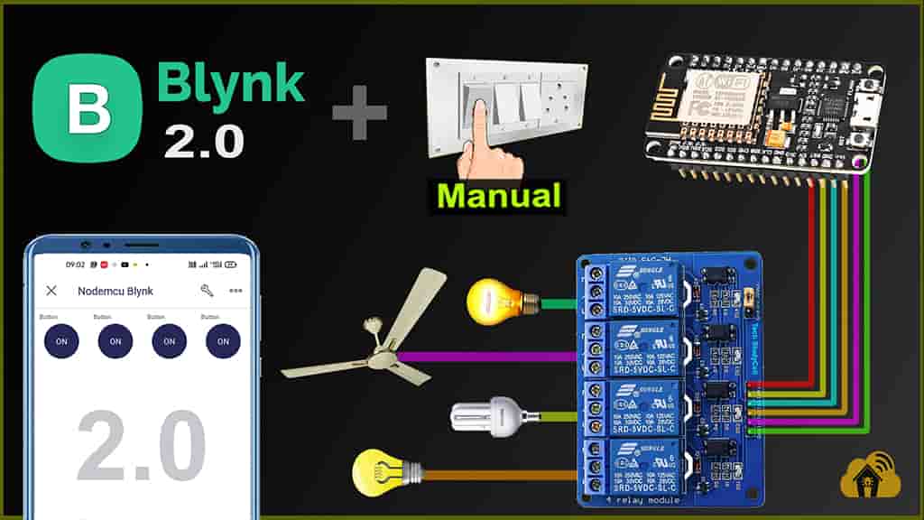 Read more about the article Home Automation using NodeMCU ESP8266 and Blynk 2.0