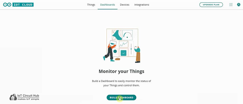 Arduino IoT Cloud Web Dashboard set up