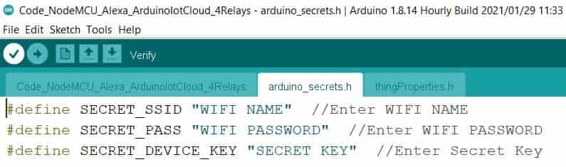 update the arduino_secrets.h