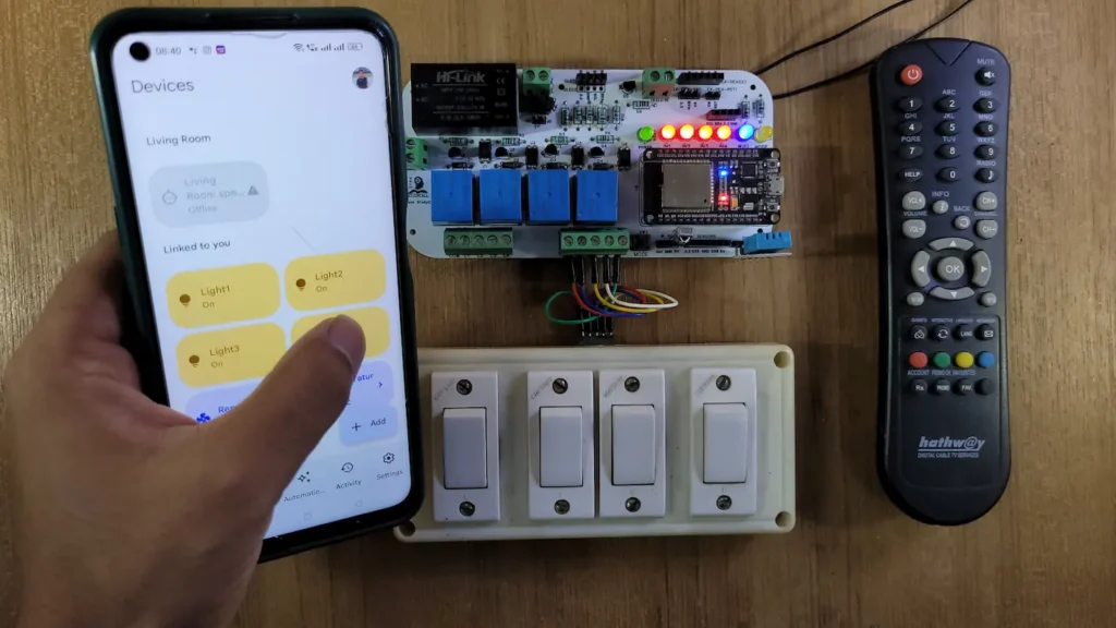 Control relays from Google Home App