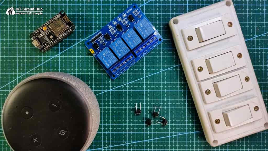 Required Components for ESP8266 Home Automation project
