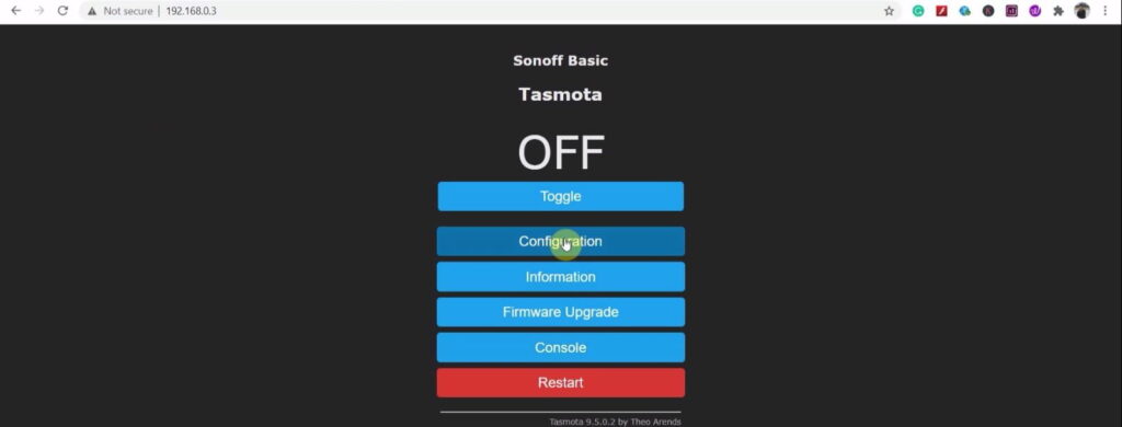 Configure Tasmota