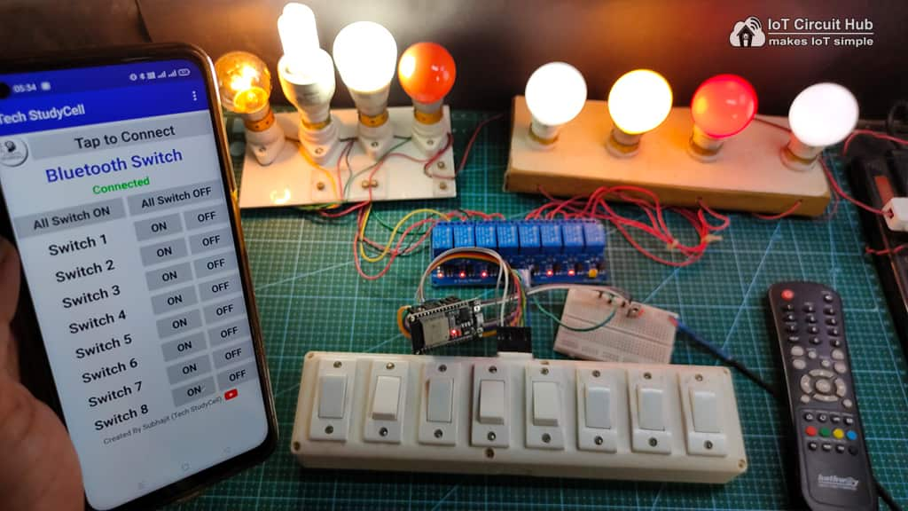 ESP32 Bluetooth IR remote control relay