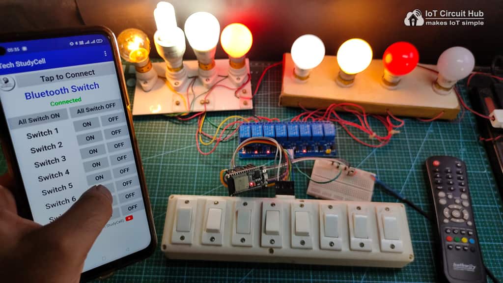 ESP32 Bluetooth control relays