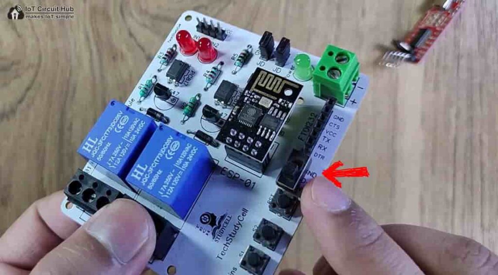 ESP01 control relay PCB