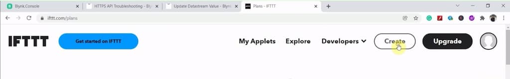 Create IFTTT Applet