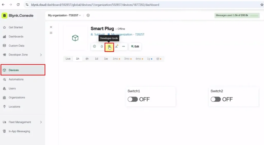 blynk iot platform setup p8