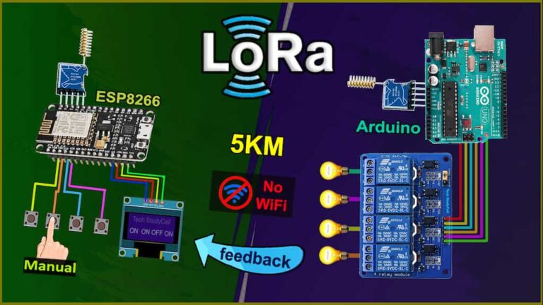LoRa Project using Arduino ESP8266 control Relay