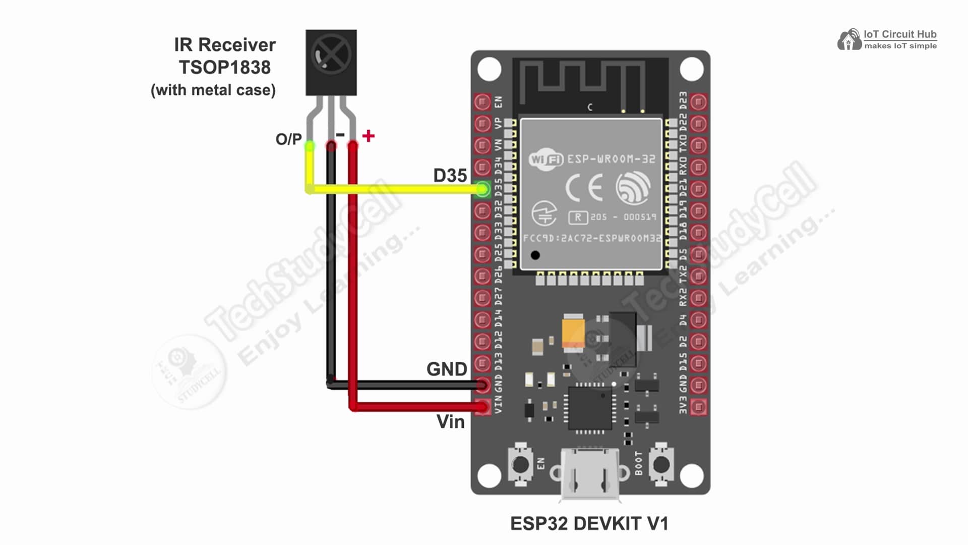 ESP32 with IR receiver circuit