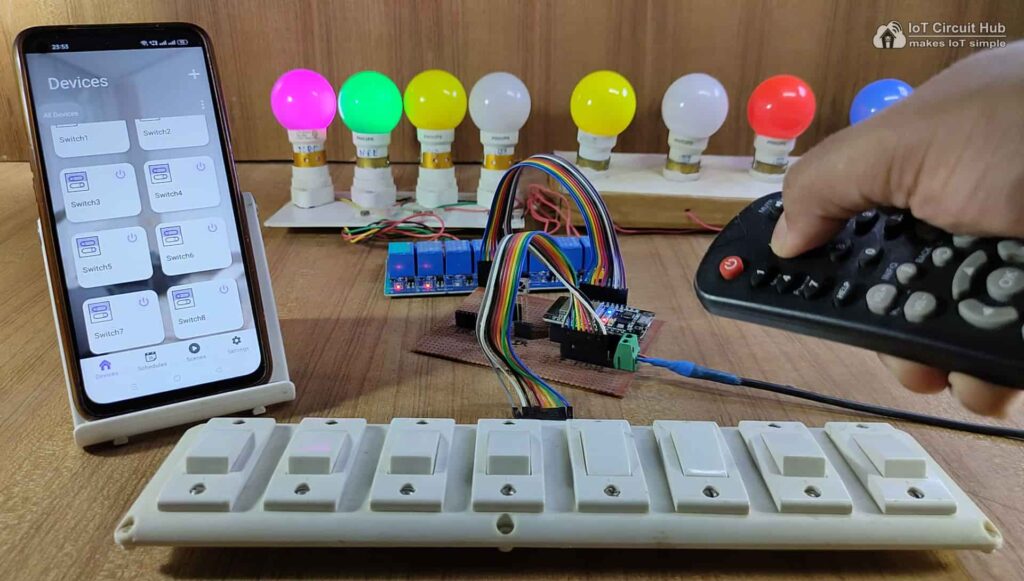 Control relays with IR Remote