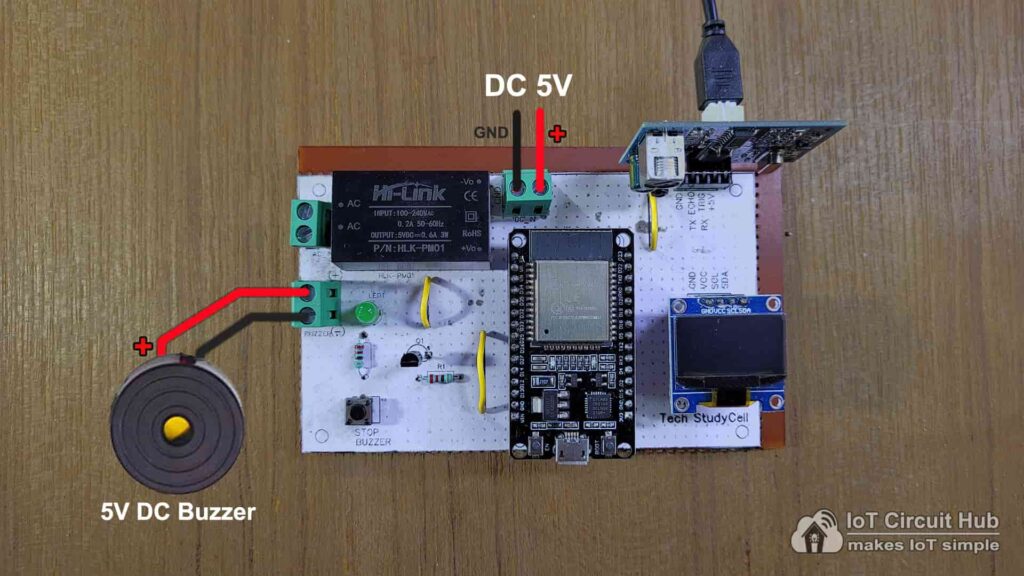 Water Level Indicator PCB connection 5V DC
