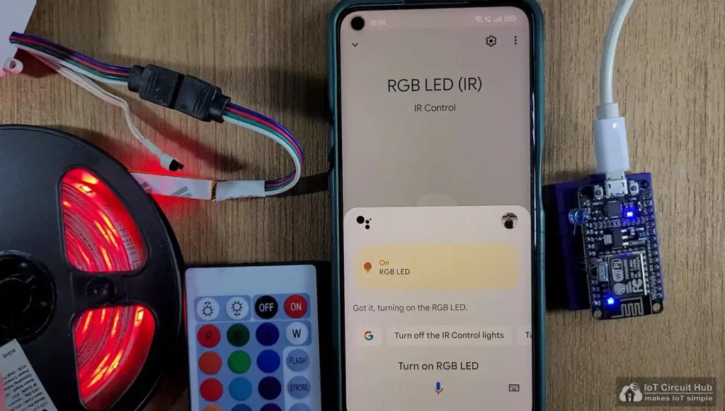 control RGB light with Google Assistant