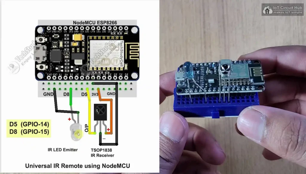 ESP8266 Universal Remote Control circuit