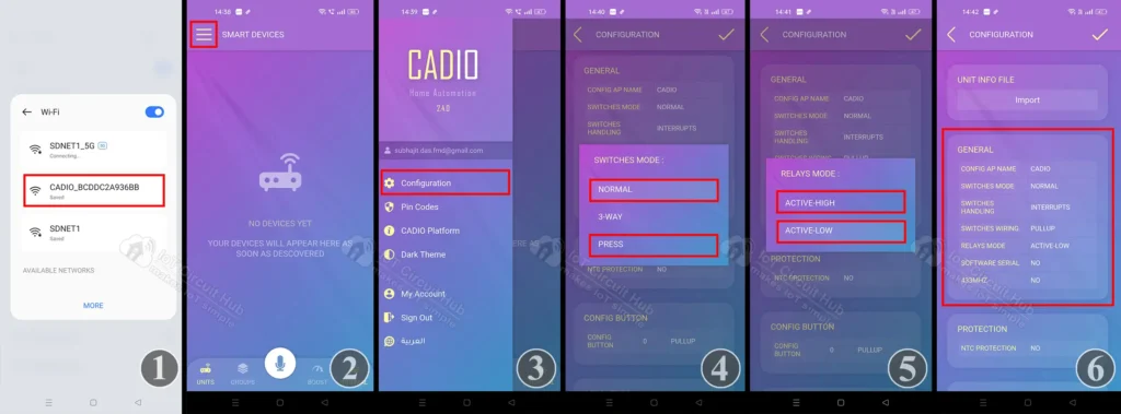 Configure ESP8266 using the Cadio