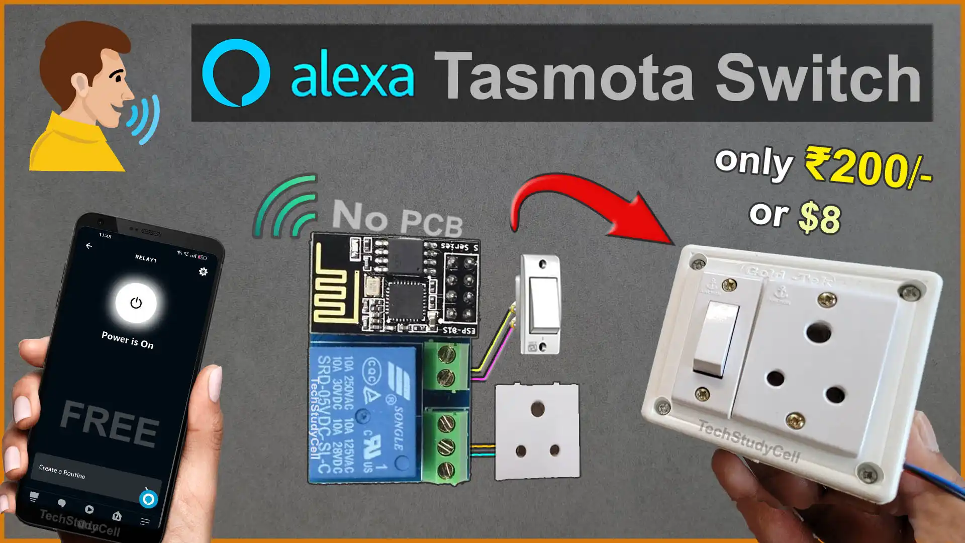 Tasmota ESP01 Alexa control relay