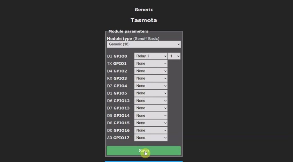 Enter GPIO details