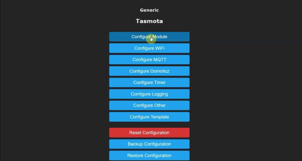 Configure GPIO in Tasmota step 9