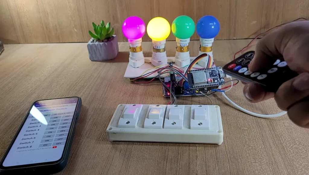 control relays with IR remote