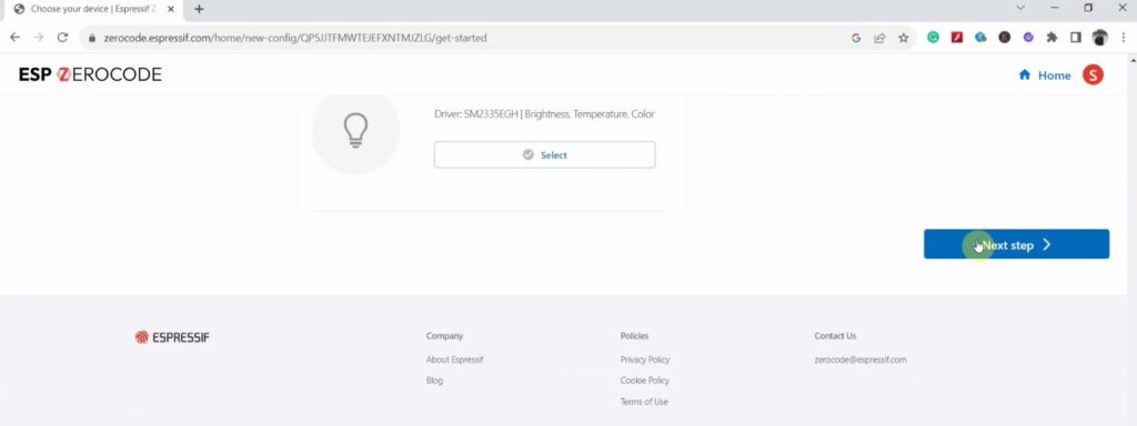 ESP ZeroCode setup step-6