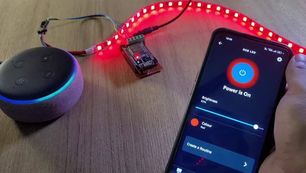 control an LED strip with Alexa using Matter Protocol