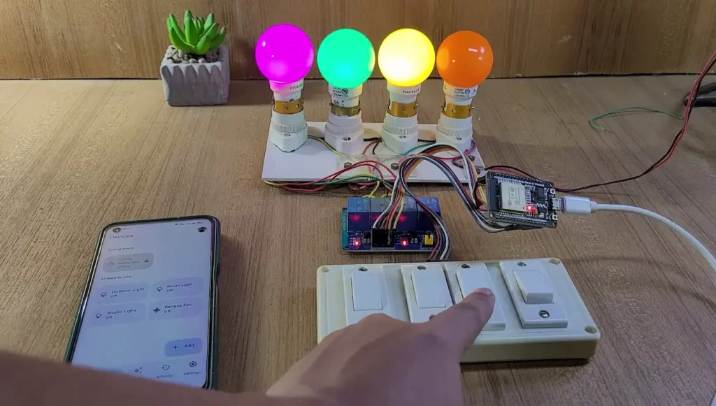 Control relays manually with Switches