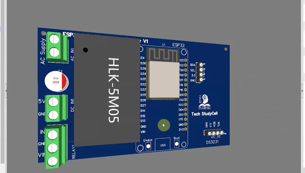 PCB for this ESP32 DS3231 Project