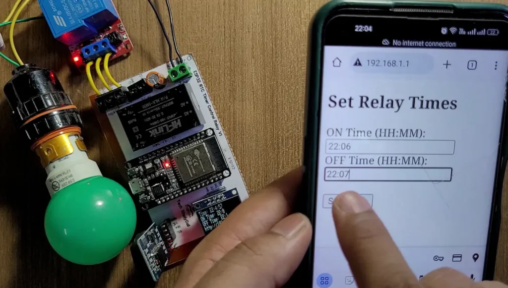 ESP32 DS3231 RTC Timer control Relay