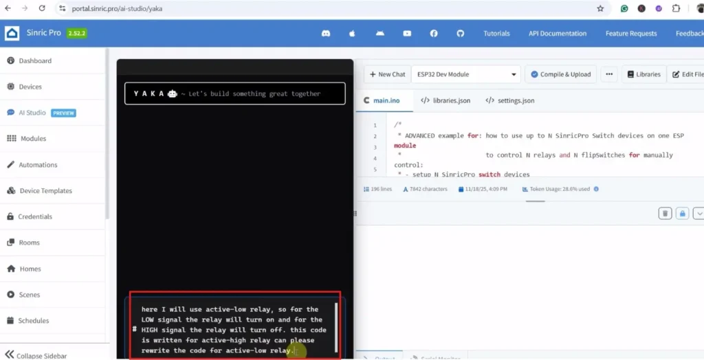 sinric esp01 iot project p16 sinric esp01 iot project p16