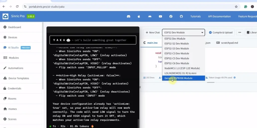 sinric esp01 iot project p4 sinric esp01 iot project p4
