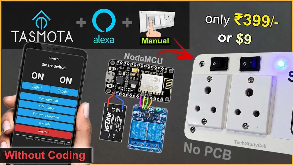 ESP8266 Tasmota Alexa Smart Plug IoT project