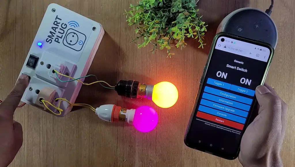 ESP8266 Tasmota Alexa Smart Plug p2 Offline & Manual Control with Switch