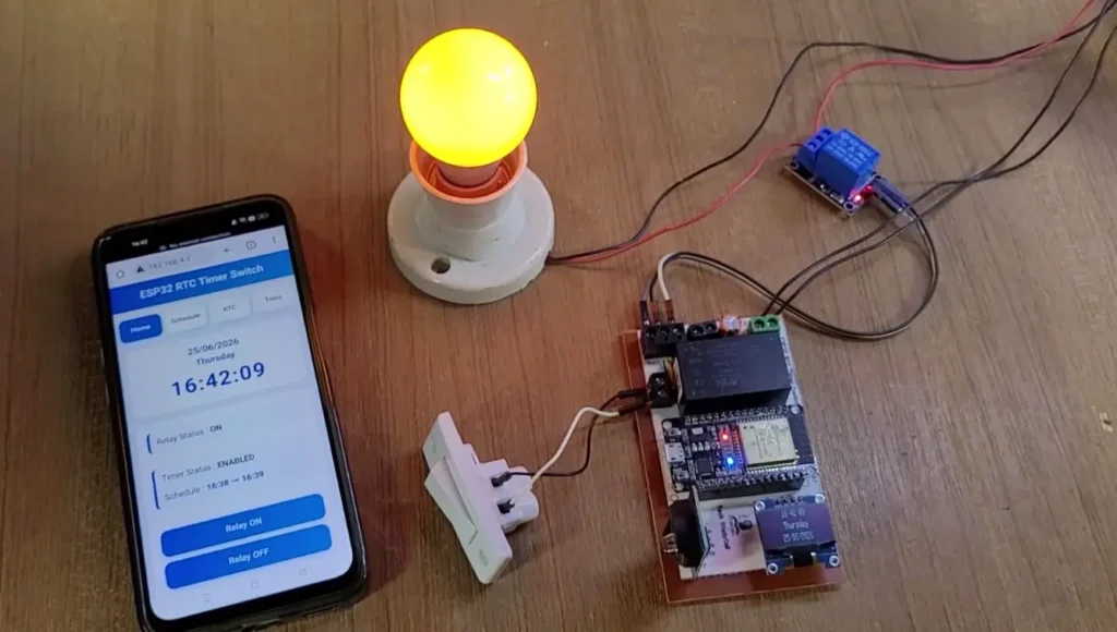 ESP32 RTC Timer Relay | DS3231 Weekly Timer + Web Dashboard 