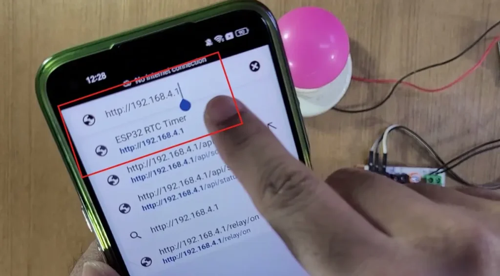 Connect to the ESP32 Access Point