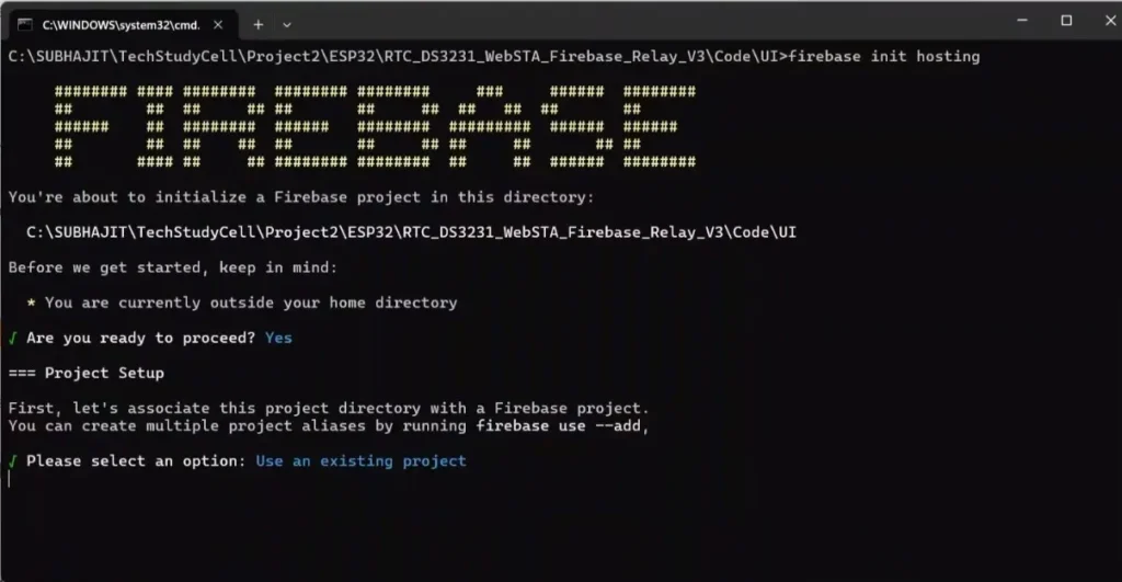 ESP32 Firebase Smart Timer p1 Deploy the Dashboard Using Firebase Hosting