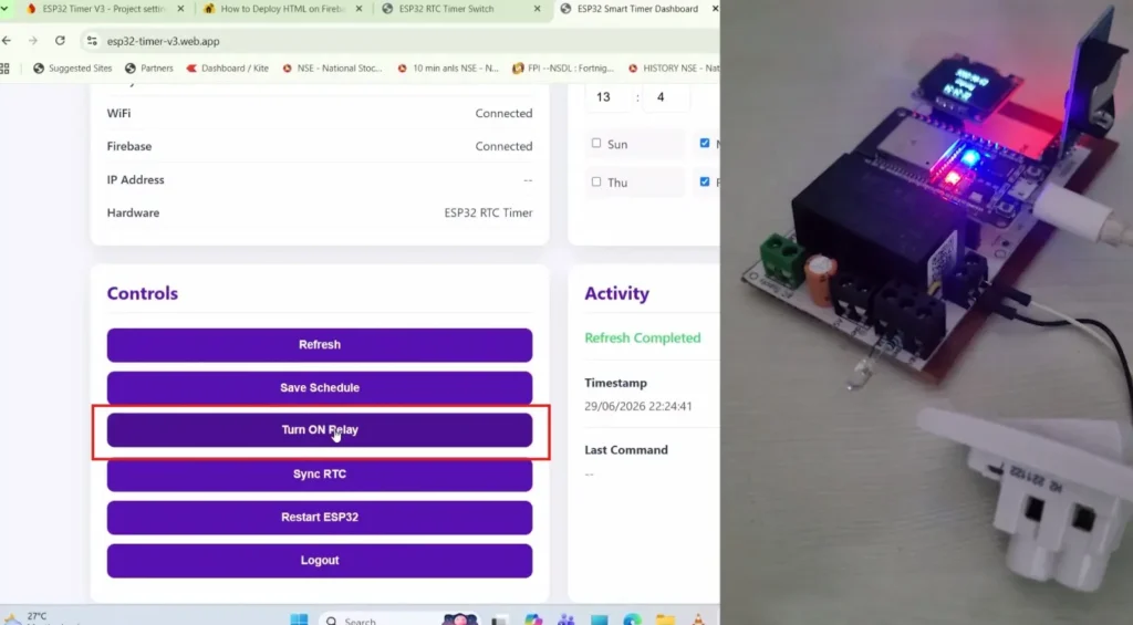 ESP32 Firebase Smart Timer p2 ESP32 Firebase Smart Timer p2