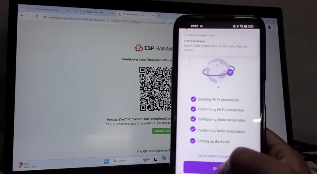 esp32 esp rainmaker universal relay p11 Configure Wi-Fi