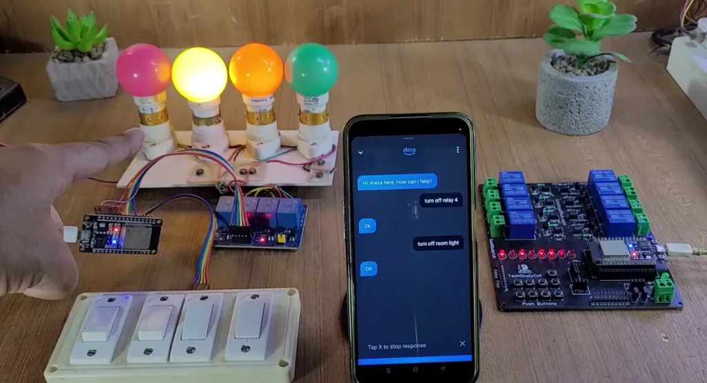 esp32 esp rainmaker universal relay p12 ESP RainMaker App, Google Home, and Alexa Control
